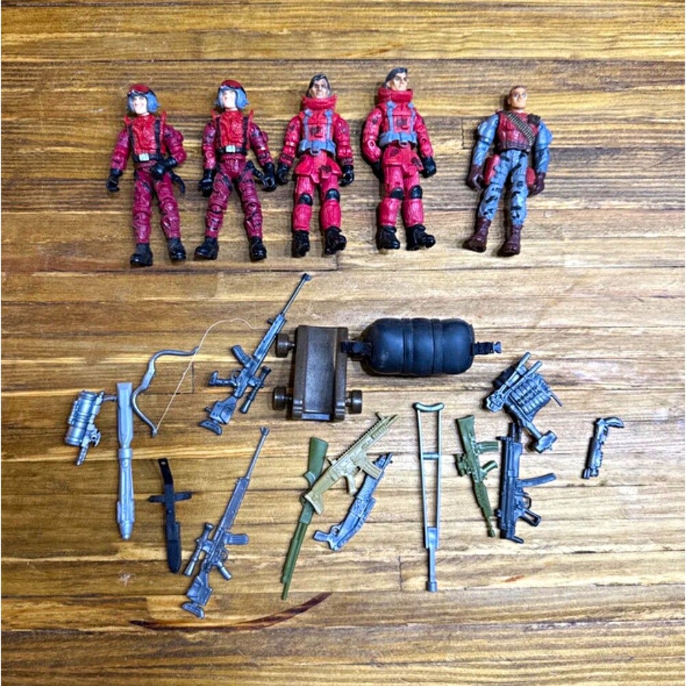 Mixed Lot Military Soldier Action Figures w/ Weapons & Accessories 10+